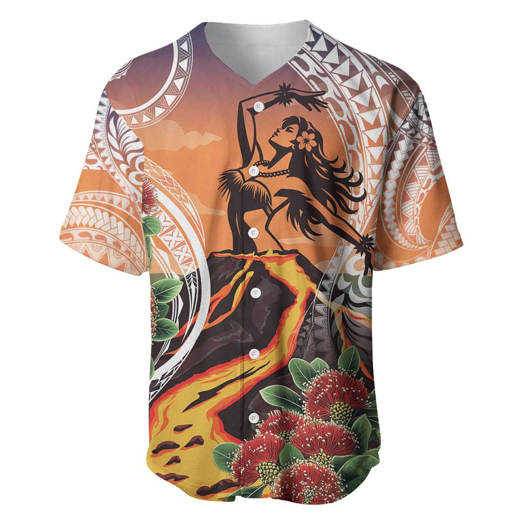 Hawaii Women's Day Tribal Baseball Jersey Pele Honua Mea LT7 Art - Polynesian Pride