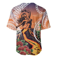 Hawaii Women's Day Tribal Baseball Jersey Pele Honua Mea LT7 - Polynesian Pride