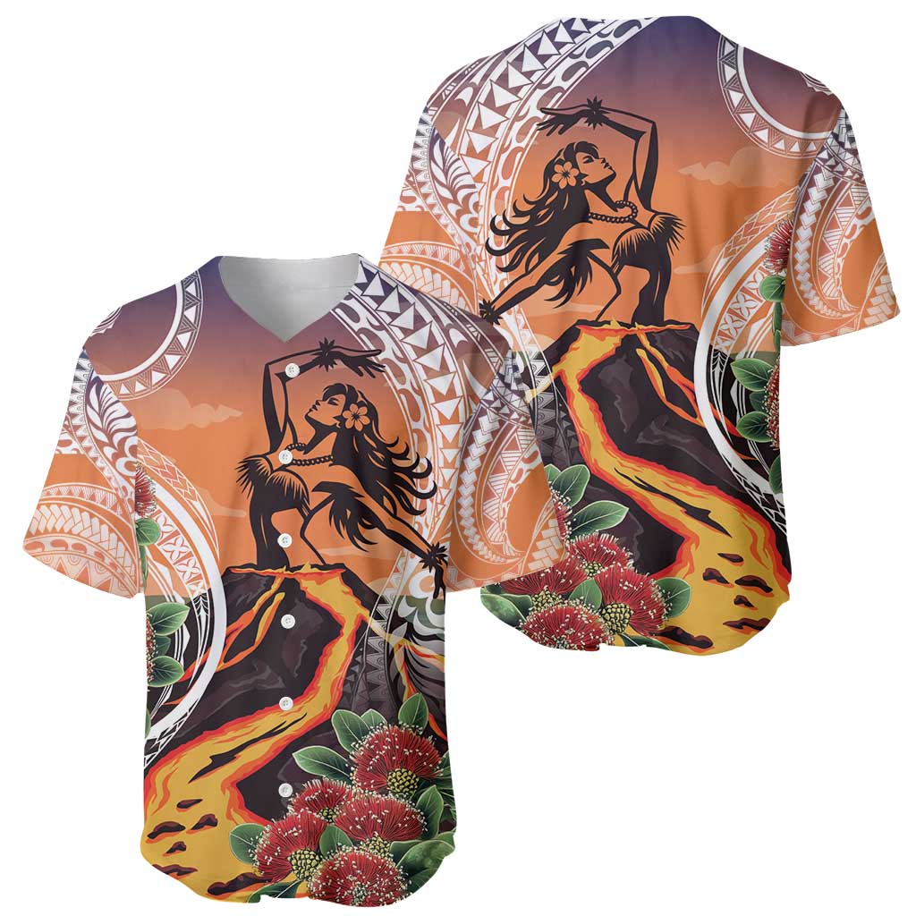 Hawaii Women's Day Tribal Baseball Jersey Pele Honua Mea LT7 - Polynesian Pride