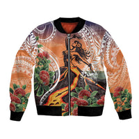 Hawaii Women's Day Tribal Bomber Jacket Pele Honua Mea LT7 Unisex Art - Polynesian Pride