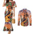 Hawaii Women's Day Tribal Couples Matching Mermaid Dress and Long Sleeve Button Shirt Pele Honua Mea