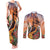 Hawaii Women's Day Tribal Couples Matching Tank Maxi Dress and Long Sleeve Button Shirt Pele Honua Mea