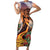 Hawaii Women's Day Tribal Family Matching Short Sleeve Bodycon Dress and Hawaiian Shirt Pele Honua Mea