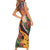 Hawaii Women's Day Tribal Family Matching Short Sleeve Bodycon Dress and Hawaiian Shirt Pele Honua Mea