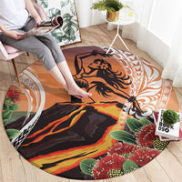 Hawaii Women's Day Tribal Round Carpet Pele Honua Mea LT7 - Polynesian Pride
