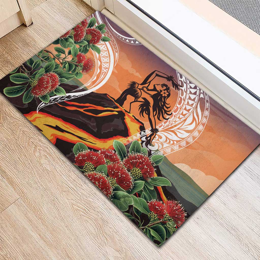 Hawaii Women's Day Tribal Rubber Doormat Pele Honua Mea LT7 - Polynesian Pride