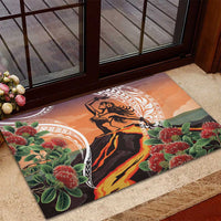 Hawaii Women's Day Tribal Rubber Doormat Pele Honua Mea LT7 - Polynesian Pride