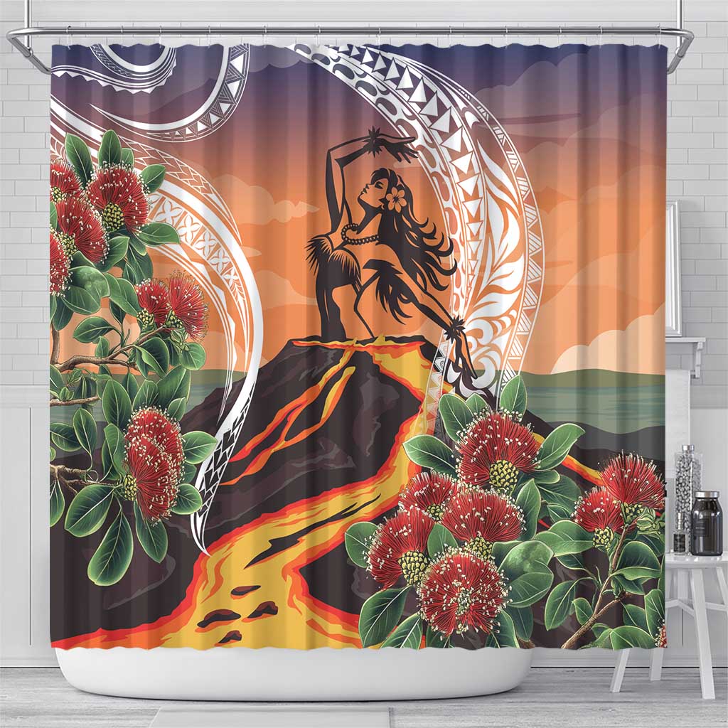 Hawaii Women's Day Tribal Shower Curtain Pele Honua Mea LT7 - Polynesian Pride