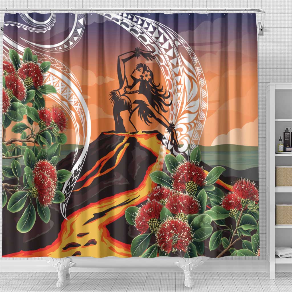 Hawaii Women's Day Tribal Shower Curtain Pele Honua Mea LT7 - Polynesian Pride
