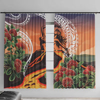 Hawaii Women's Day Tribal Window Curtain Pele Honua Mea LT7 With Hooks Art - Polynesian Pride
