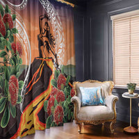 Hawaii Women's Day Tribal Window Curtain Pele Honua Mea LT7 - Polynesian Pride