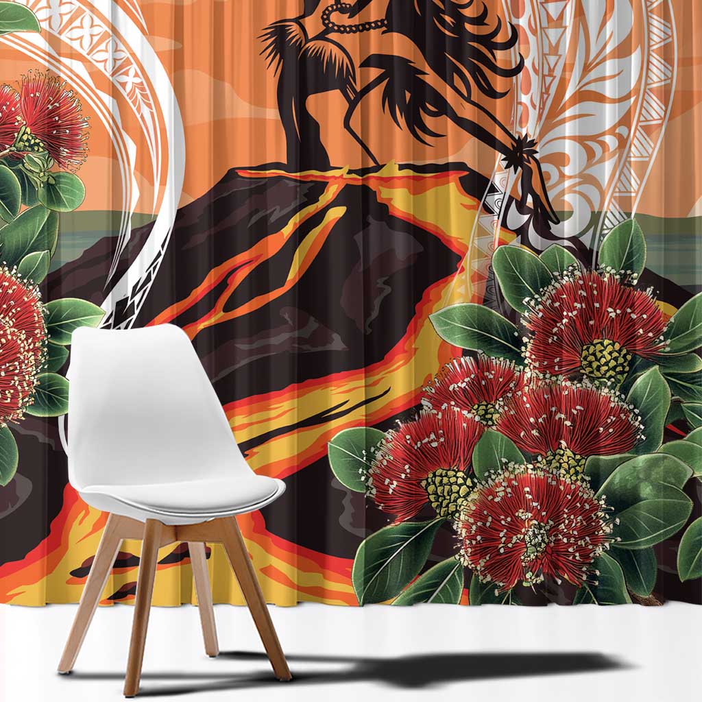 Hawaii Women's Day Tribal Window Curtain Pele Honua Mea LT7 - Polynesian Pride