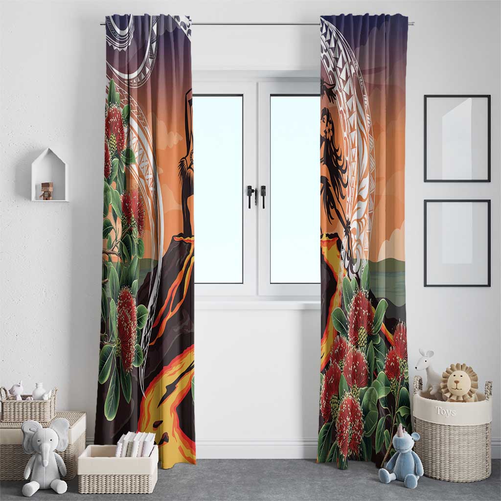 Hawaii Women's Day Tribal Window Curtain Pele Honua Mea LT7 - Polynesian Pride
