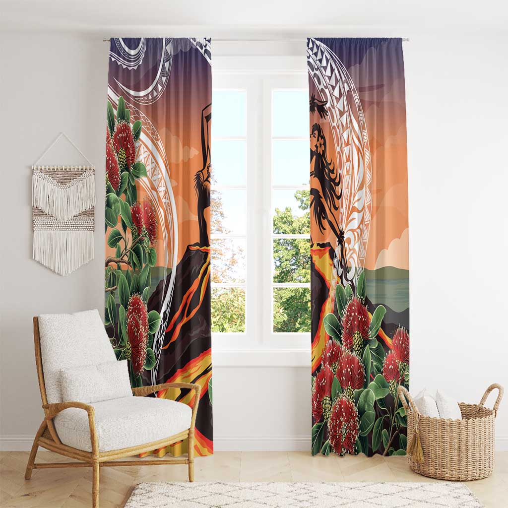 Hawaii Women's Day Tribal Window Curtain Pele Honua Mea LT7 - Polynesian Pride