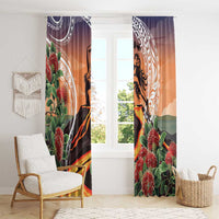 Hawaii Women's Day Tribal Window Curtain Pele Honua Mea LT7 - Polynesian Pride