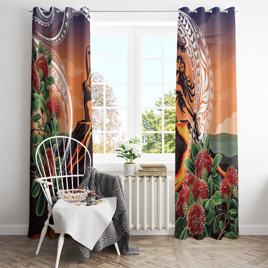 Hawaii Women's Day Tribal Window Curtain Pele Honua Mea LT7 - Polynesian Pride