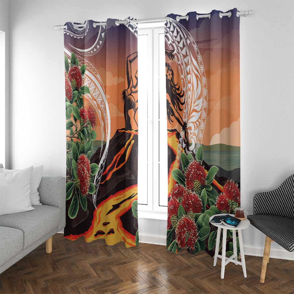 Hawaii Women's Day Tribal Window Curtain Pele Honua Mea LT7 With Grommets Art - Polynesian Pride