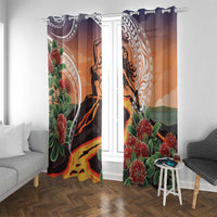 Hawaii Women's Day Tribal Window Curtain Pele Honua Mea LT7 With Grommets Art - Polynesian Pride