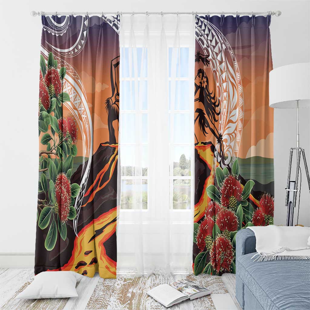 Hawaii Women's Day Tribal Window Curtain Pele Honua Mea LT7 - Polynesian Pride