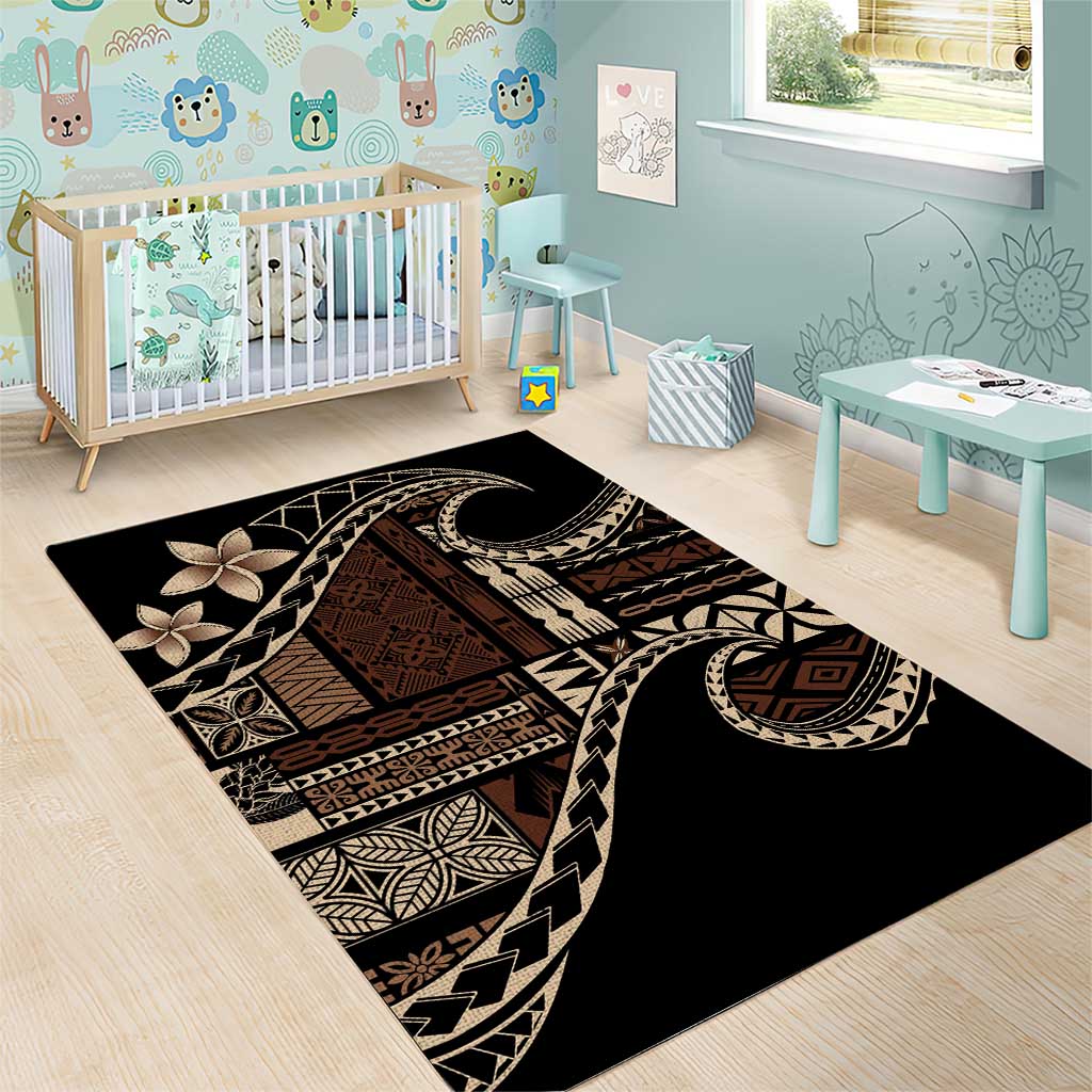 Samoa Siapo Mamanu Area Rug Waves Motifs LT7 - Polynesian Pride
