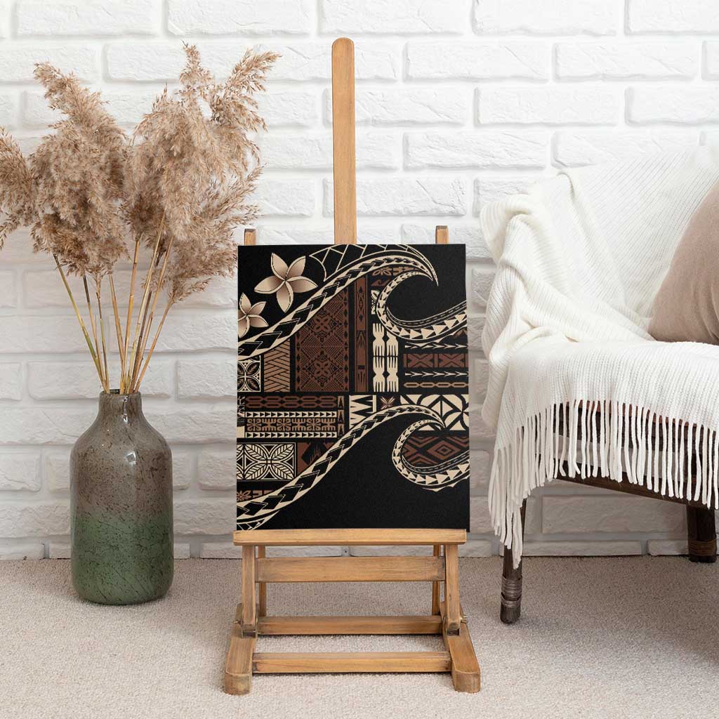 Samoa Siapo Mamanu Canvas Wall Art Waves Motifs LT7 - Polynesian Pride