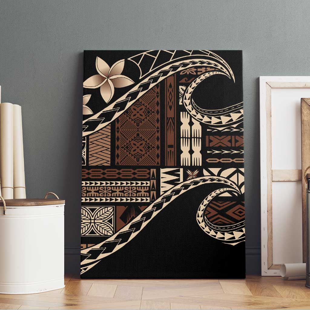 Samoa Siapo Mamanu Canvas Wall Art Waves Motifs LT7 - Polynesian Pride