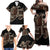 Samoa Siapo Mamanu Family Matching Off Shoulder Maxi Dress and Hawaiian Shirt Waves Motifs