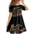 Samoa Siapo Mamanu Family Matching Off Shoulder Short Dress and Hawaiian Shirt Waves Motifs