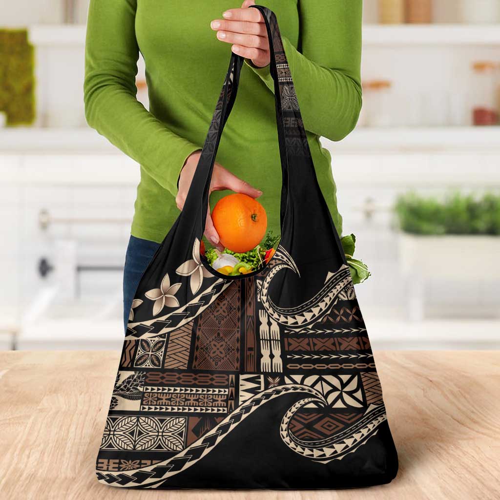 Samoa Siapo Mamanu Grocery Bag Waves Motifs LT7 - Polynesian Pride