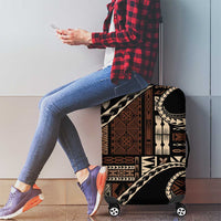 Samoa Siapo Mamanu Luggage Cover Waves Motifs LT7 - Polynesian Pride