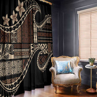 Samoa Siapo Mamanu Window Curtain Waves Motifs LT7 - Polynesian Pride