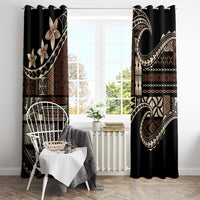 Samoa Siapo Mamanu Window Curtain Waves Motifs LT7 - Polynesian Pride