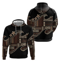 Samoa Siapo Mamanu Zip Hoodie Waves Motifs LT7 - Polynesian Pride