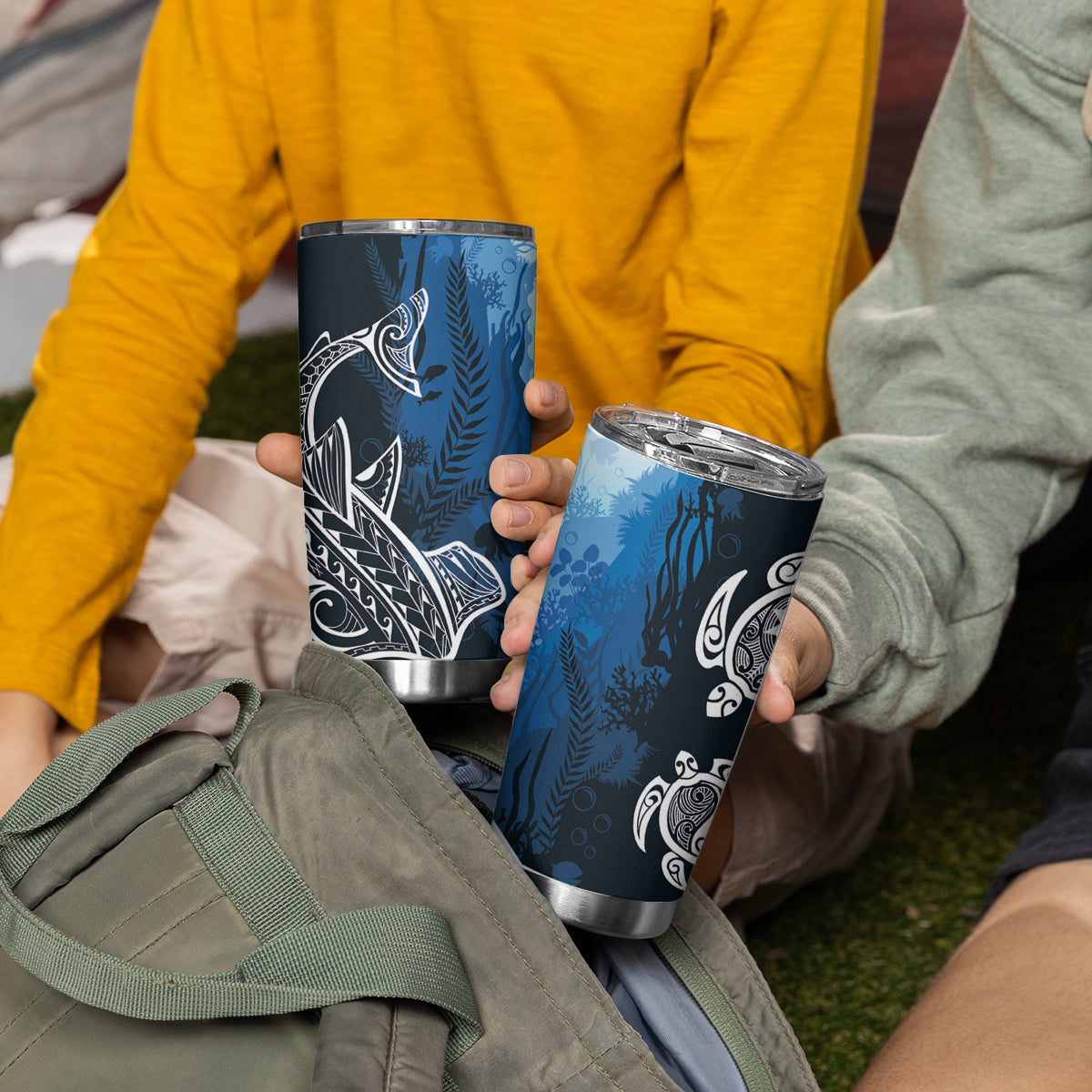 World Ocean Day Pasifika Tumbler Cup Awaken New Depths LT7 - Polynesian Pride