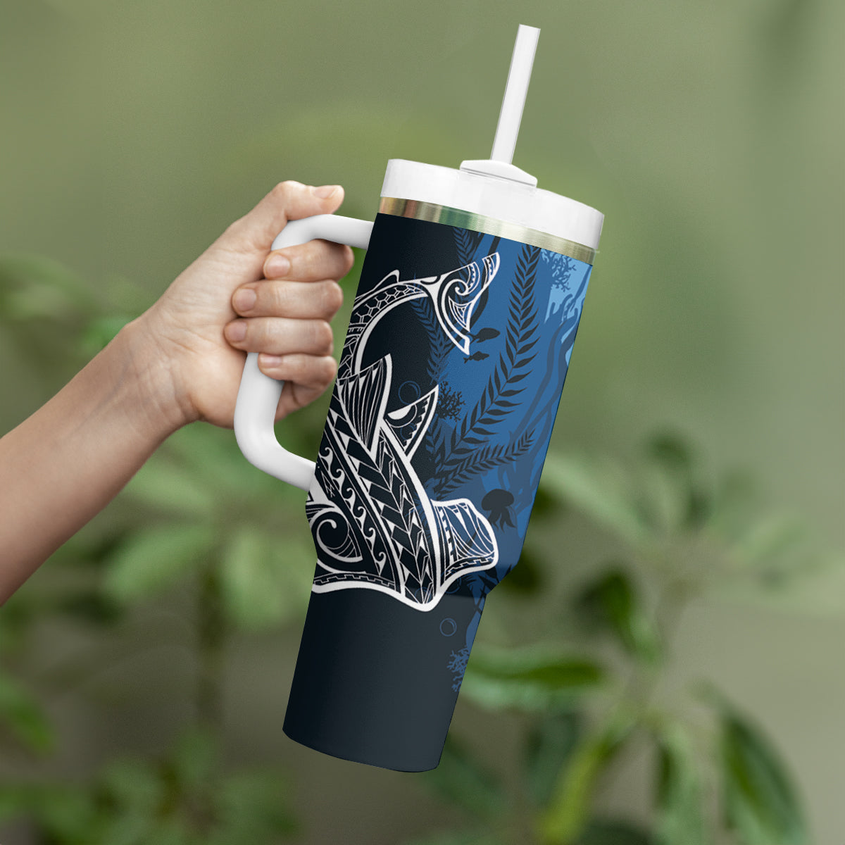 World Ocean Day Pasifika Tumbler With Handle Awaken New Depths LT7 - Polynesian Pride