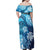 Hawaii World Ocean Day Family Matching Off Shoulder Maxi Dress and Hawaiian Shirt Kakau Turtles