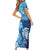 Hawaii World Ocean Day Family Matching Short Sleeve Bodycon Dress and Hawaiian Shirt Kakau Turtles