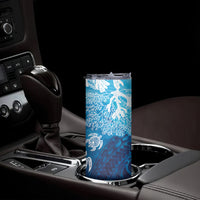 Hawaii World Ocean Day Skinny Tumbler Kakau Turtles LT7 - Polynesian Pride