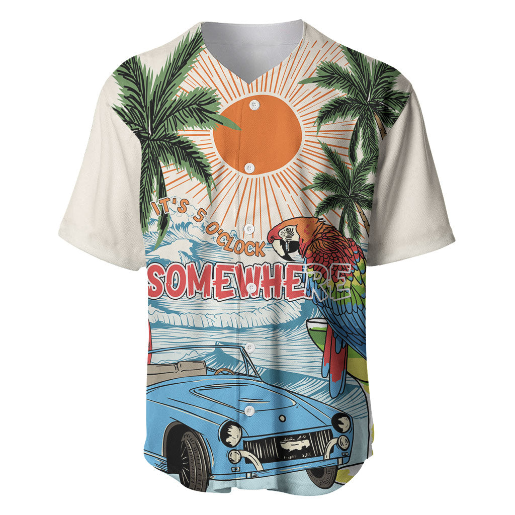 Summer Holiday It's 5 o'clock Somewhere Vintage Hawaii Baseball Jersey LT7 Colorful - Polynesian Pride