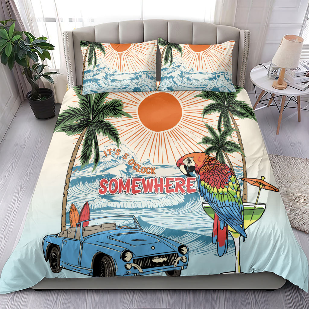 Summer Holiday It's 5 o'clock Somewhere Vintage Hawaii Bedding Set LT7 - Polynesian Pride