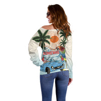 Summer Holiday It's 5 o'clock Somewhere Vintage Hawaii Off Shoulder Sweater LT7 - Polynesian Pride