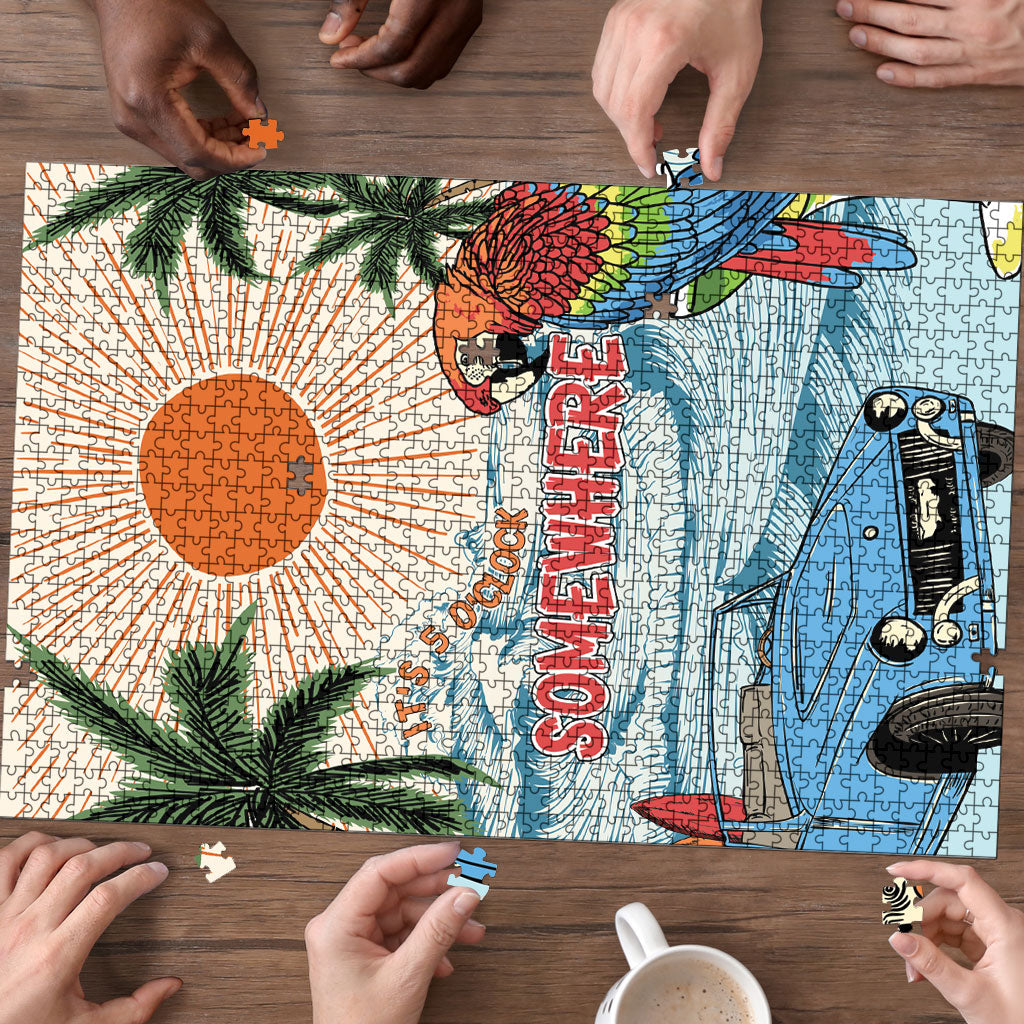 Summer Holiday It's 5 o'clock Somewhere Vintage Hawaii Puzzle LT7 - Polynesian Pride