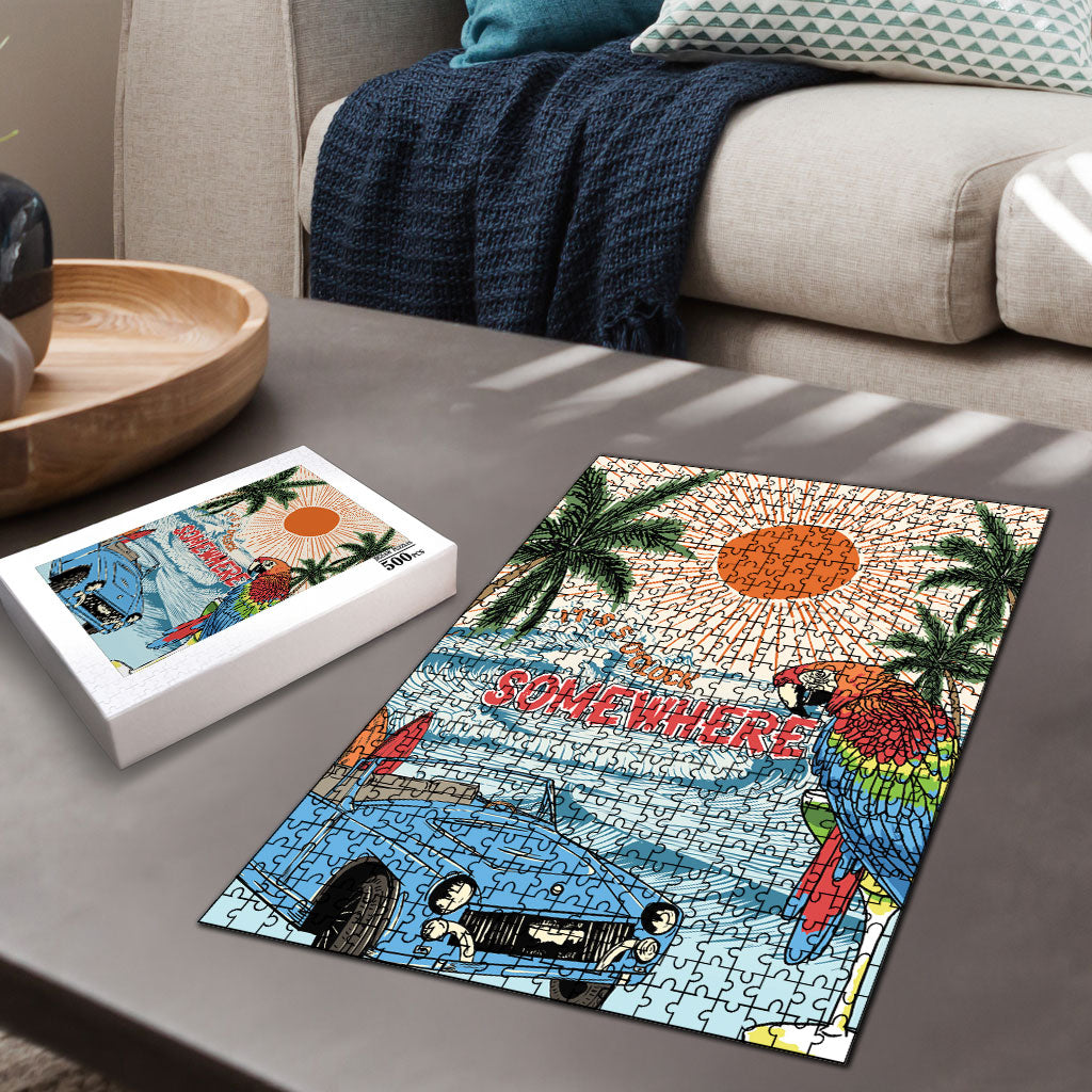 Summer Holiday It's 5 o'clock Somewhere Vintage Hawaii Puzzle LT7 - Polynesian Pride