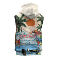 Summer Holiday It's 5 o'clock Somewhere Vintage Hawaii Sleeveless Zip Hoodie LT7 - Polynesian Pride