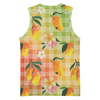 Aloha Hawaii Palaka Print Mango Plumeria Basketball Jersey Tropical Vibes LT7 - Polynesian Pride