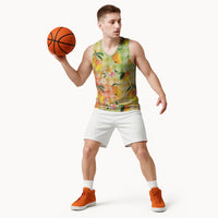 Aloha Hawaii Palaka Print Mango Plumeria Basketball Jersey Tropical Vibes LT7 - Polynesian Pride