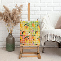 Aloha Hawaii Palaka Print Mango Plumeria Canvas Wall Art Tropical Vibes LT7 - Polynesian Pride
