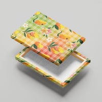 Aloha Hawaii Palaka Print Mango Plumeria Canvas Wall Art Tropical Vibes LT7 - Polynesian Pride