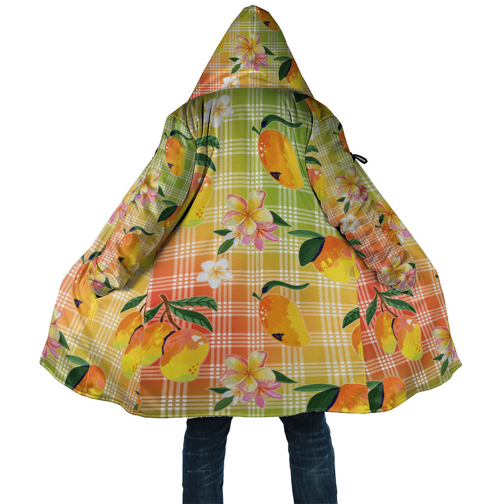 Aloha Hawaii Palaka Print Mango Plumeria Cloak Tropical Vibes LT7 Unisex Multicolor - Polynesian Pride