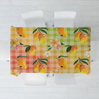Aloha Hawaii Palaka Print Mango Plumeria Tablecloth Tropical Vibes LT7 Multicolor - Polynesian Pride
